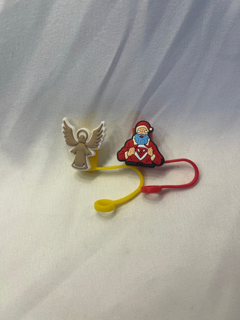 Christmas Straw Toppers set of 2
